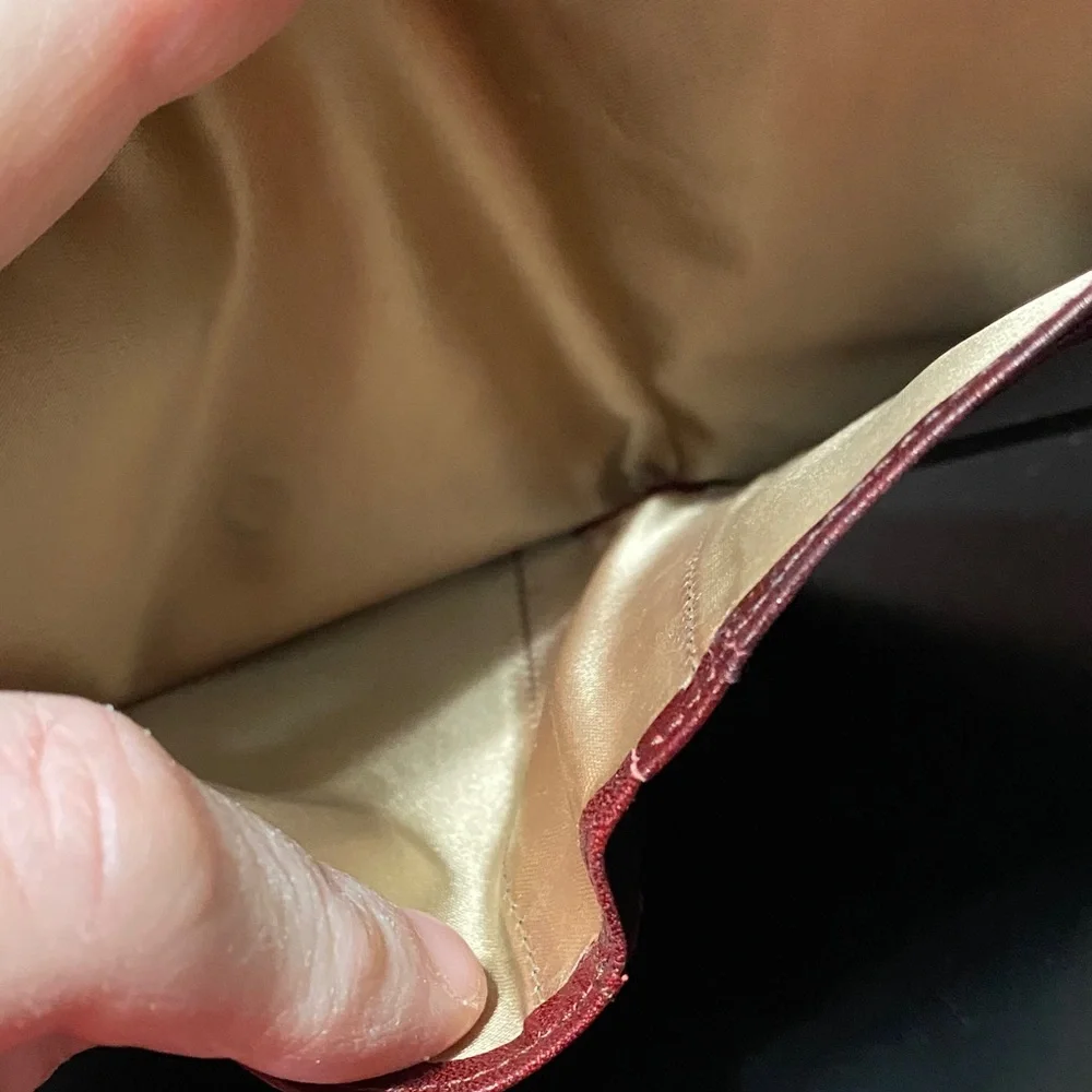 Vintage Small Burgundy Leather Wallet